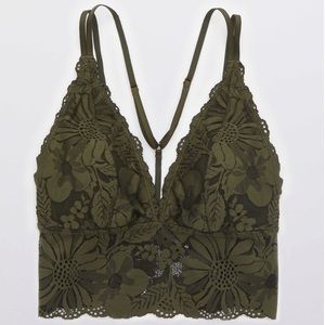 Aerie Garden Party Lace Strappy Padded Bralette